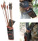 Poearcus Bogenschießen Hüftpfeilköcher Pfeiltasche Leder geschichtet Hip Arrow Pouch Anzug für die Jagd und Target Shooting (Schwarz)