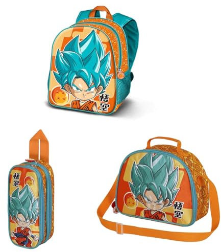 Dragon Ball Super - Sac à dos Basic + Trousse Double + Porte-goûter