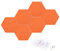 YXINAER Pinnwände für Büroräume 6 Stück 30 x 26 cm Filz-Pinnwand, Selbstklebende sechseckige Filzfliesen zur Schalldämmung von Wandpaneelen for das Homeoffice oder Aufnahmestudio(Orange)