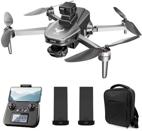 Teeggi SG109 MAX2 Drone con cámara 4K HD para principiantes, evita obstáculos 360°, 2 ejes cardán, 22 minutos de vuelo, GPS retorno inteligente, cuadricóptero profesional RC Drones, 2 baterías