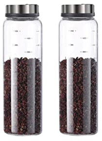 KWMAEEUID Two-Piece Glass Barbecue Seasoning Jar Seasoning Bottle Pepper Salt Shaker Sprinkler Powder Bottle Kitchen Seasoning Bottle Jar