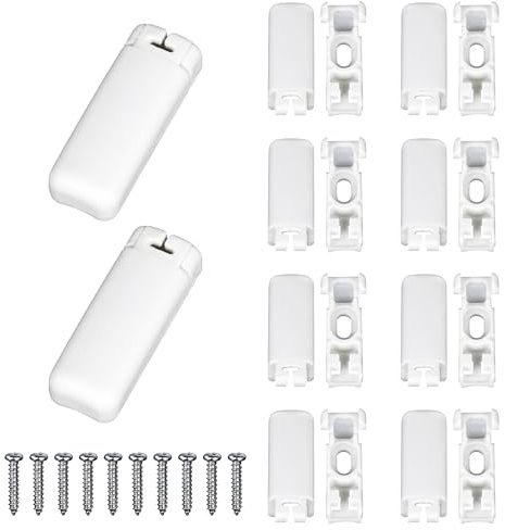Dalababa Spannschuhe für Verspannte Plissees, 10 Kit 20 Stück Plissee Halterung Klemmen Ersatzteile Klemmträger mit Anschrauben für Gespannt Plissee Fenster