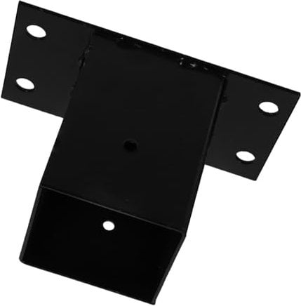 NULYLU Heavy Duty Metal Deck Post Base Support for Pergola and Railing Coated Steel Post Cover Ideal for Decks and Fences Single Unit