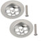 2 tapones para bañera de repuesto, desagüe con tornillo, colador de desagüe de acero inoxidable, 70 mm, plateado, para bañera, lavabo, ducha, fácil instalación