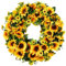 Sunflower Wreath, 20 In Artificial Sunflower Wreaths For Front Door, Spring Wreath Summer Wreath Hanging Sunflower Wall Decor For Home Farmhouse