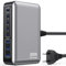 Chargeur USB-C multiport 300 W, Chargeur GaN 8 Ports, Station de Charge avec 5 Type-C + 3 USB-A, Adaptateur Secteur PD 100 W, Compatible avec iPhone/Galaxy/Pixel/MacBook Pro/Air/Dell
