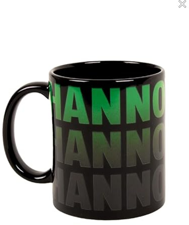 Hannover 96 Tasse – Offizieller Fanbecher Kaffeetasse mit Logo – Keramik Becher für Kaffee Tee Büro Zuhause – Geschenk für Hannover 96 Fans – Schwarz Rot Weiß