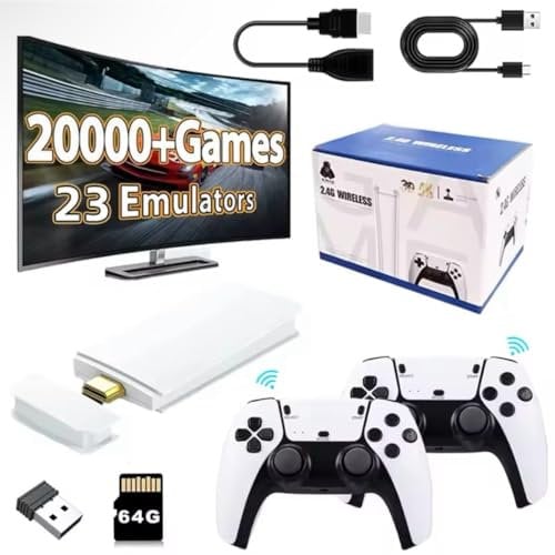 Générique Console de Jeu Rétrogaming avec 20000+ Jeux, 23 Émulateurs, 2 Manettes Sans Fil 2.4GHz, 64GB, HD | play | autres consoles