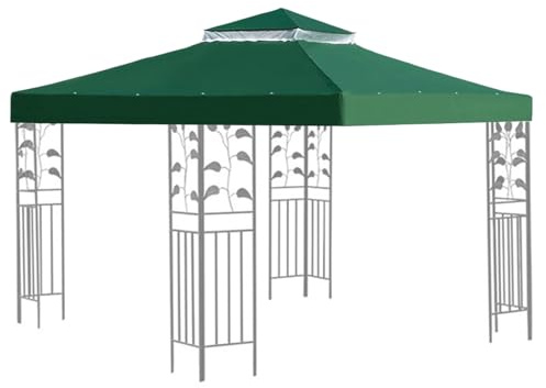 Pavillon Haube,Doppeldachstruktur Hardtop Überdachung 3x3 Meter Für Grill Terrasse Im Freien Einsatz Im Garten Oder Außenbereich