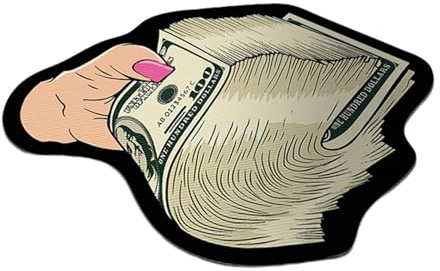 Denaro Teppich für Schlafzimmer, 100-Dollar-Scheinteppich, für Geld pro Bereich, für Geld, aus weichem Samt, komfortabel, rutschfest, für die Einrichtung