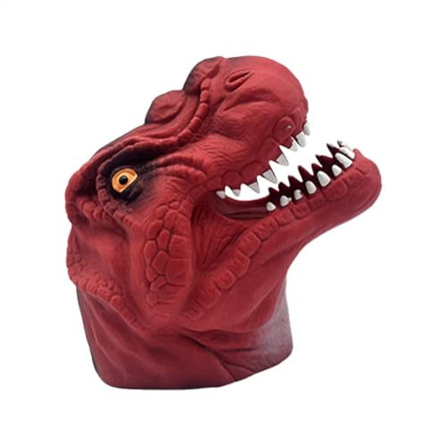 Dinosaurier Handpuppen Dinosaurier Dino Spielzeug, Dinosaurier Puppen für Kinder, Dinosaurier Kuscheltiere, Fingerpuppen, Geschenke, Dinosaurier Spielzeug Puppe (Rot)