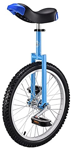 SFQEVHRZ Einrad, 20-Zoll-Räder-Balance-Heimtrainer for Erwachsene – Verstellbarer Sattel Tragkraft bis 150 kg(Blu)