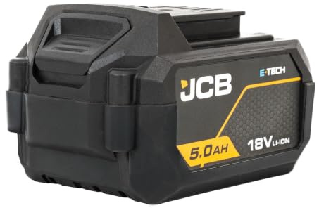JCB Pro 18V E-TECH 5.0Ah Lithium-Ion Battery – High-Capacity 18V Battery for JCB Cordless & Professional Tools – 2-Year Warranty