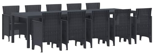 Solivagant Ensemble de Salle à Manger pour Jardin 11 pcs Anthracite,(92.8 KG)