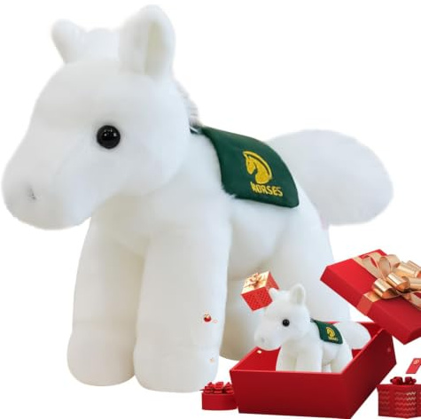 Nexusectar Plüschpferd 2025 Niedliche Maskottchen-Puppe | Weiches Plüschpferd-Stofftier Für Mädchen Sammler Halloween Weihnachten Geburtstag