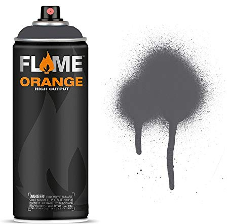 Flame Orange Spray Paint - Matt Acrylic 400ml Can Anthracite Grey FO-844