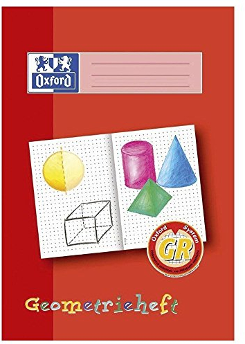 2x Oxford Schreiblernheft Geometrieheft, Lineatur: GR, DIN A4