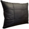 Quattro Meble Schwarz Echtleder Kissen Sofa & Stuhl Dekokissen Zierkissen Echtleder Rückenkissen Rindsleder Echt Leder Modell 18EL (50 x 70 cm)