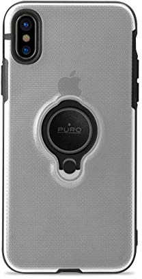 Puro IPCXMAGRINGTR Magnet Ring Schutzhülle für Apple iPhone X Klar