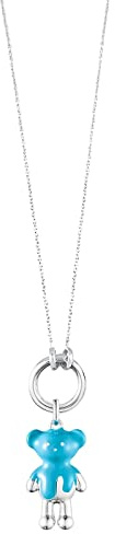 TOUS Halskette aus Sterlingsilber für Damen mit 16 mm Ring, 43,5 cm lang, einfach und mit Accessoires anpassbar, Kollektion Hold