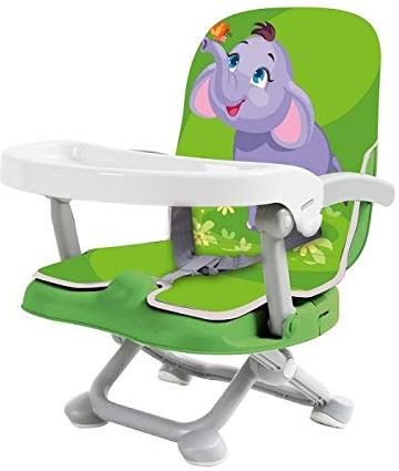 AZIAMOR RIALZO SEDIA PER BAMBINI GNAMMY SEDIOLINO TAVOLO PAPPA E SVEZZAMENTO CON IMBOTTITURA OMAGGIO (VERDE)