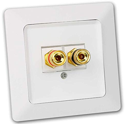 world-trading-net - Lautsprecher-Anschlussdose, weiß, Unterputz, passend zu MILOS Schaltern und Steckdosen-Programm