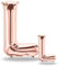 FUNXGO® Buchstaben Folienballons in Rose Gold I 100cm + 40cm I Luftballon Buchstaben Dekoration I Deko zum Geburtstag I Fliegt mit Helium I Happy Birthday, Party, Hochzeit (Rosegold[L])