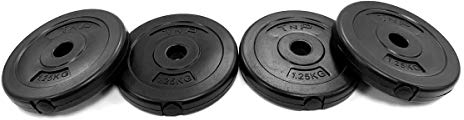TnP Distribution 1” Standard Vinyl Weight Plates Disc 4 x 1.25KG for Dumbbell Barbell Bar Bars Tri-Grip Weights Set Sets