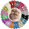 YOPAY Lot de 32 nœuds à cheveux pailletés 8,9 cm 16 couleurs pour bébé fille avec pinces crocodile