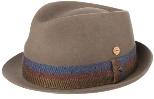 Mayser Samu Porkpie Wollhut Soft Player Made in EU Damen Herren Sommer Winter Hellbraun 59 cm
