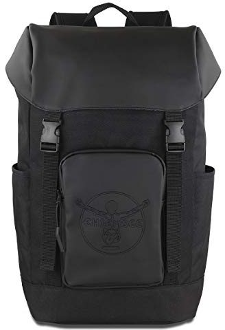 Chiemsee Track n Day Rucksack für Damen und Herren – 15 Zoll Laptopfach – Hochwertiger Männer Laptoprucksack – Business Arbeitsrucksack Alltagsrucksack, Schwarz