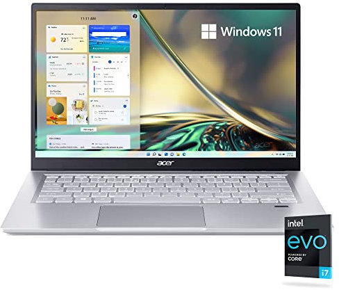 Acer Swift 3 Intel Evo Thin & Light Laptop 14.0 Full HD IPS Intel Core i7-1165G7 Intel Iris Xe Graphics 8GB LPDDR4X 512GB SSD Wi-Fi 6 Fingerprint Reader Back-lit KB SF314-511-7412