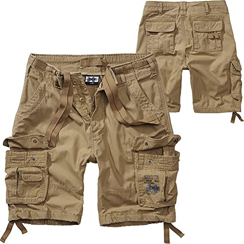 BWuM M65 Pure Shorts Vintage Army Bermuda Armee Kurze Hose Cargo Outdoor Short, Größe:L, Farbe:Beige