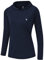 donhobo Women's Long Sleeve Sports Running Hoodie Tops Shirts with Thumb Hole,UPF 50+ Sun Protect Breathable Quick-Dry Fitness T-Shirt Tops for Workout Gym Training Yoga Pilates NavyBlue L