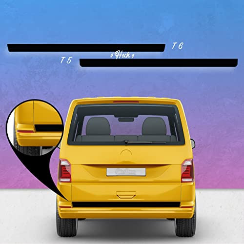 Auto-Dress Aufkleber - Heckklappe passend für VW T4, T5 & T6 Bus (110 Black Gloss)