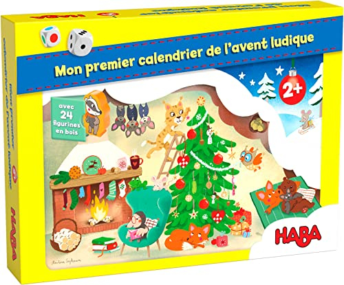 HABBS Mein erster Adventskalender – Weihnachten bei der Familie Bär – 2 Jahre – 306766, Blauer Hintergrund