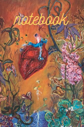 Notebook: Floral with heart blank lined notebook