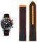 WIKUNA Uhrenarmband für Omega 300 SEAMASTER 600 PLANET OCEAN Silikon Nylon Armband Uhrenzubehör Uhrenarmband Kette 20 mm 22 mm Gürtel (Farbe: Schwarz Orange NO, Größe: 22 mm)