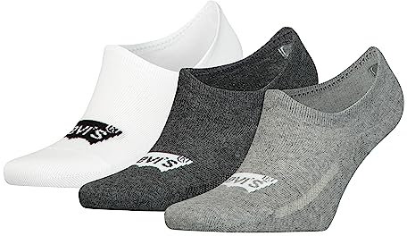 Levi's Unisex Footie Socks, Grey, 35/38