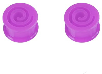 Homxi 2 Stück 16mm Ear Tunnel,Flesh Tunnel Silikon 5/8 inch Rund Tunnel Set Lila