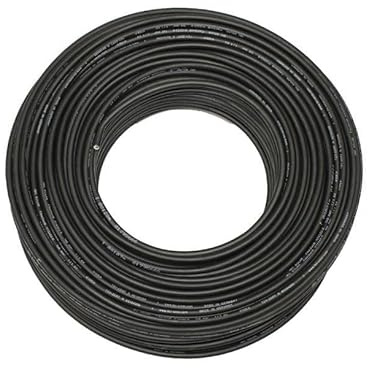 NAKA 10 m Solarkabel 6mm2 Kabel H1Z2Z2-K Reines Kupfer für Solarpanel Solarmodul Photovotaik Solarkabel 6mm2 Kabel für PV-Modul PV-Anlage Photovoltaik-Panel-Kabel Solarleitung Meterware Schwarz
