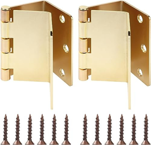 Handicap Brass Expandable Door Hinges, Offset Door Hinges - 2 Swing Hinge in Satin Chrome