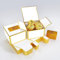Bl4ckPrint 10x Gastgeschenk Boxen personalisiert mit Goldplättchen - Hochzeitsdekoration Tischdeko Hochzeit - personalisierbare Boxen Brautpaar - Gastgeschenke Hochzeit - Hochzeitsdeko