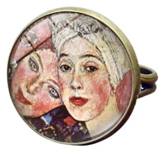 MeLbiz Ringe für Frauen Schmuck Van Gogh, 25 mm, Knochen