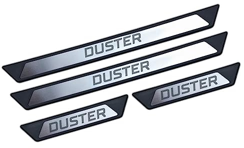 GRONGU Car Kick Plates, Stainless Steel Car Door Sill Protector Interior Styling Accessories, For Dacia Duster II 2018-2022