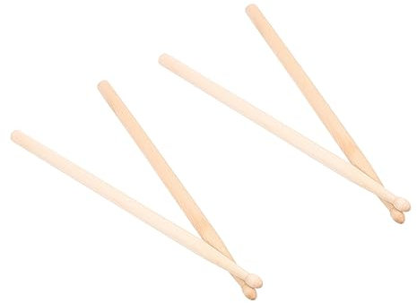 ibasenice 2 Paar KindertrommelstöCke Aus Ahorn, 29.5 Cm, FüR Kinder Und AnfäNger, Langlebig Und Ergonomisch, Geeignet FüR Verschiedene Trommelstile