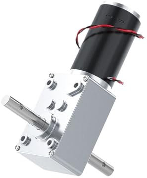 getriebemotor 5840-31ZY Doppelwellen-Gleichstrom-Mikromotor, 12 V/24 V, hohes Drehmoment, 70 kg. CM, Ganzmetallgetriebe, D-Welle, 7 U/min ~ 471 U/min, Schneckengetriebe, reversibel (Size : 24V 160RPM