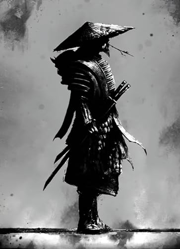 HMDKHI Japanische Bushido Poster Bilder, Ninjas Samurai Figuren Malerei, Mount Fuji Poster, Ohne Rahmen (JP-05,1Pcs-50x70cm)