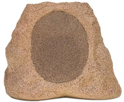 Victrola Rock Speaker Connect, Sand, Wireless Outdoor with Bluetooth 5.3, 22-Hour Battery Life, with Solar Charging, Link Up to 20 Rock Speakers, IP65 Water & Dust Resistant
