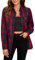 Stamain Red Checked Shirt for Women Casual Classic Flannel Shirts Long Sleeve Button Down with Pocket M
